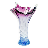 XL Mid-Century Twisted Murano Glass Vase from Fratelli Toso, Italy, 1960s
