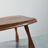 Vintage wooden brutalist milk stool