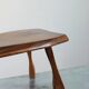Vintage wooden milk stool in brutalist style