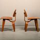 Charles and Ray Eames Early DCW Walnut Plywood Dining Chairs Herman Miller
