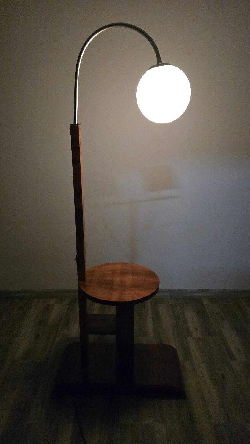 Art Deco Floor Lamp in Wood