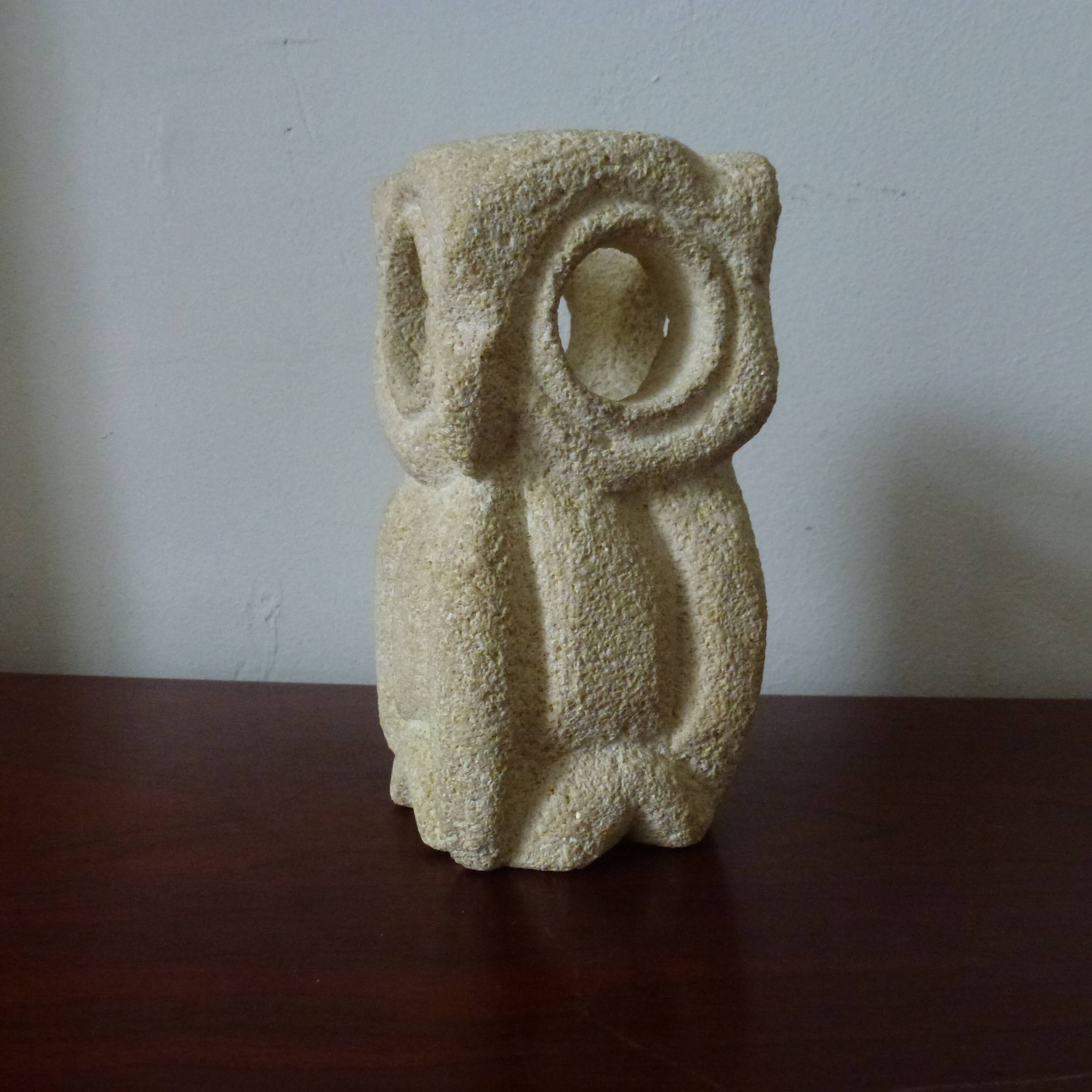 Owl Lamp Owl Albert Tormos Stone Sculpture Vintage 60s