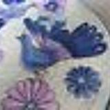 Ceramic decoration dish "peacock" Vega cuenca ecuador