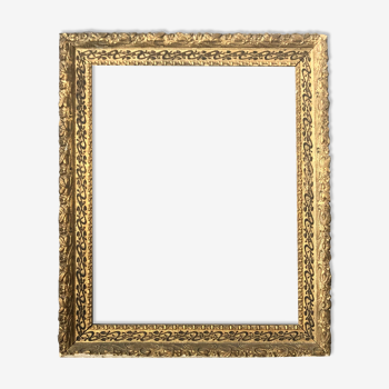 Old wooden frame and gilded stucco 50x60