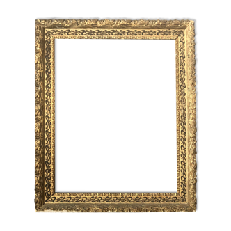 Old wooden frame and gilded stucco 50x60