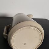 Pichet en faïence beige , porcelaine à feu , années 50