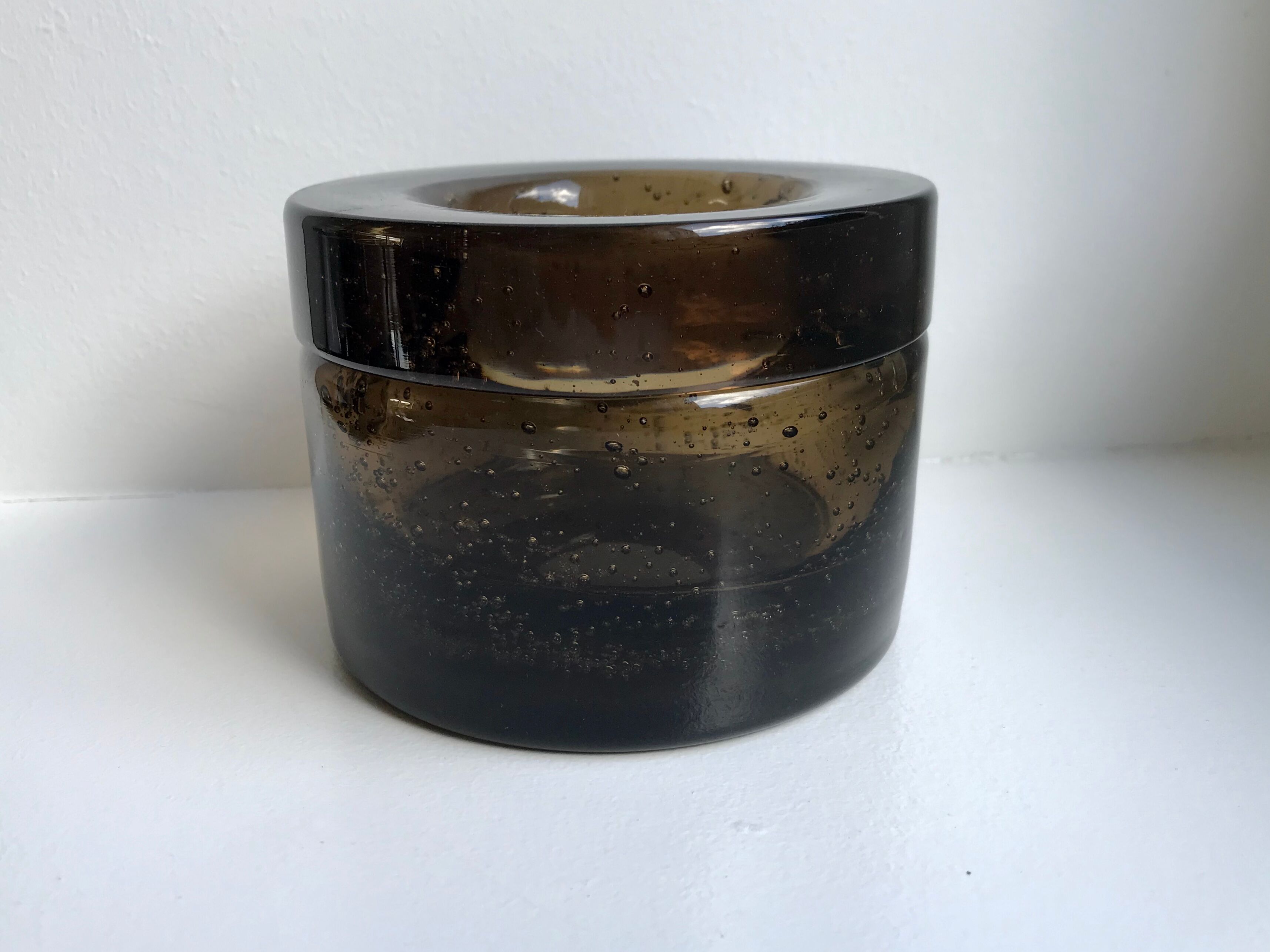 Bubbled glass ashtray from Biot vintage 70s