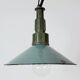 Industrial Petrol Enamel Military Pendant Lamp with Cast Aluminium Top