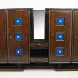 Guglielmo Ulrich Rare Mid-Century Modern Italian Walnut Bar Cabinet, 1940s