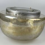 60s 70s ceiling lamp Plafoniere Flush Mount Böhmer Leuchten Germany Glass