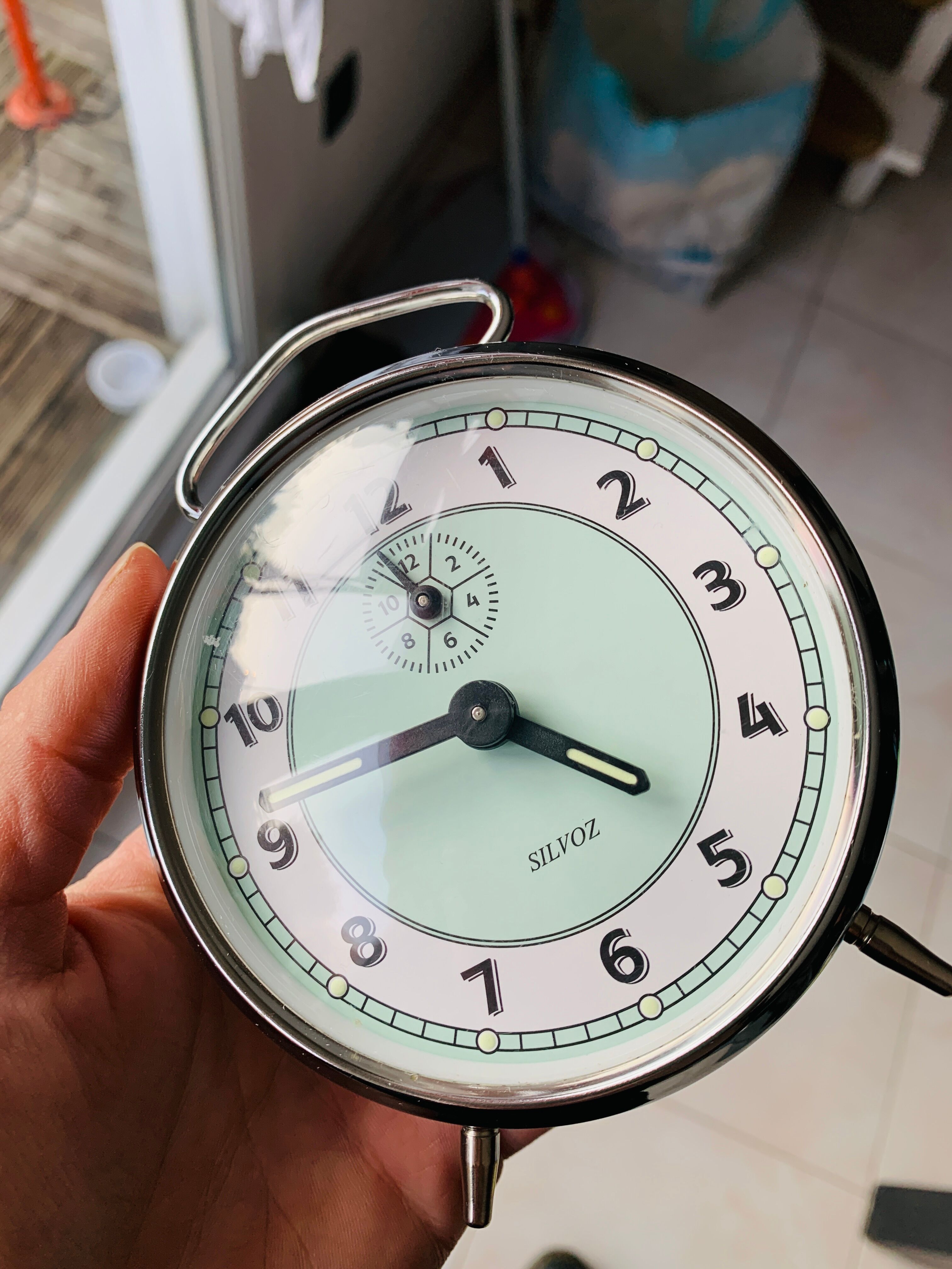 Silvoz vintage mechanical alarm clock
