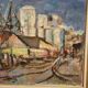 Original Swedish Oil On Canvas – “Cityscape” – Dated 1965 – Vintage & Framed – 68 × 68 Cm (26.8" × 26.8")