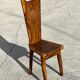 Sculptural high-back chairs in solid olive wood, France, 1960s, set of 6