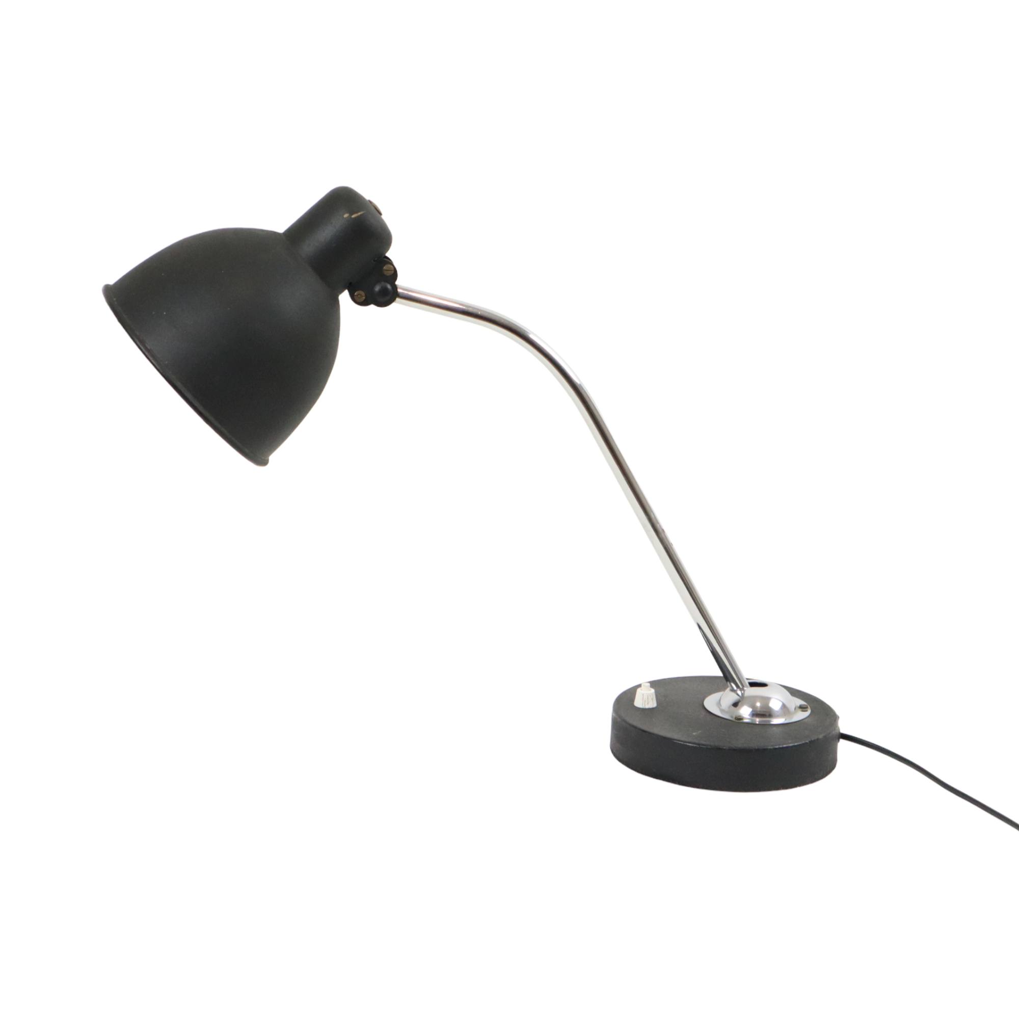 Desk lamp black industrial chrome metal ball joint bauhaus 47cm