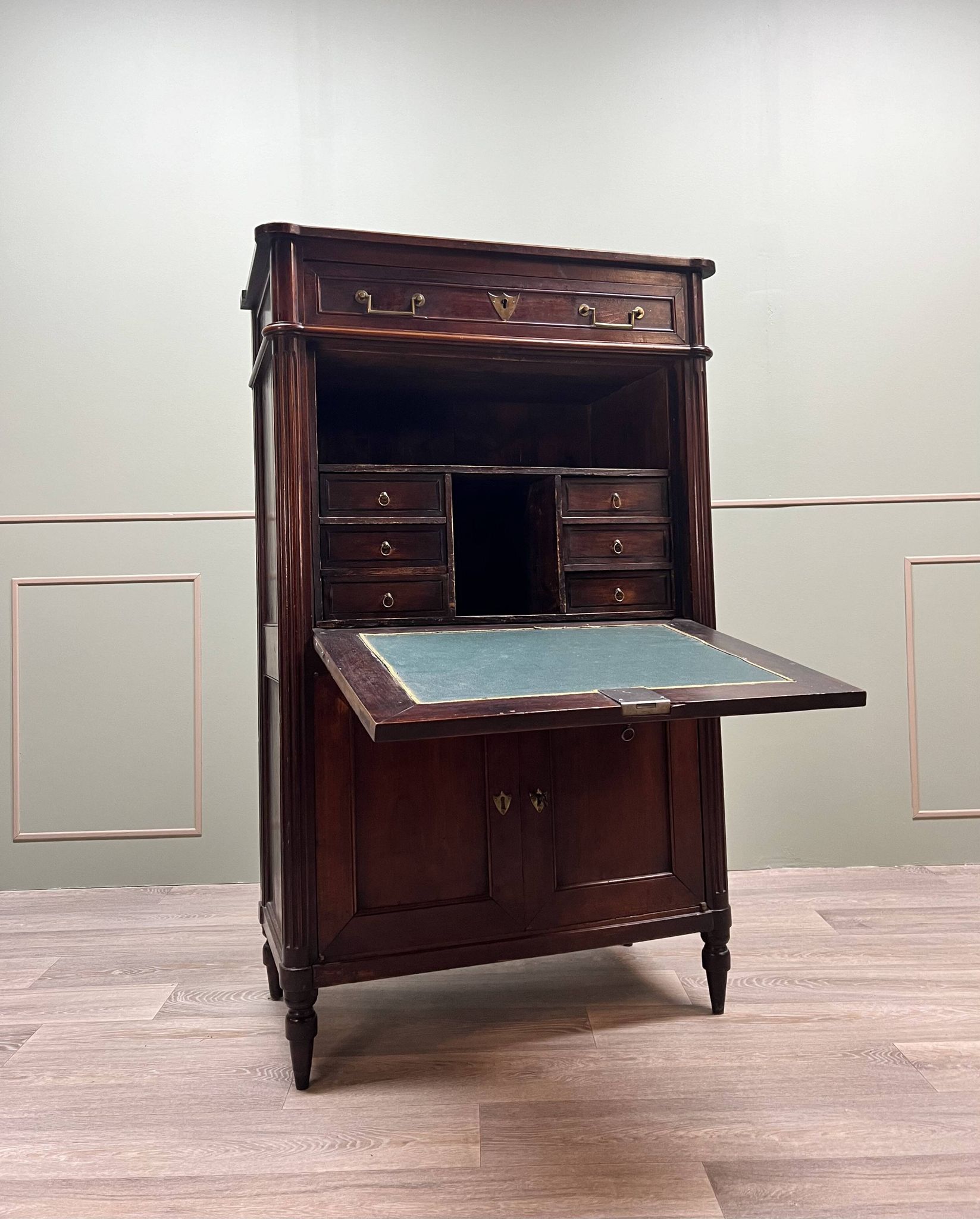 Mahogany Secretary Louis XVI XIII Eme Century