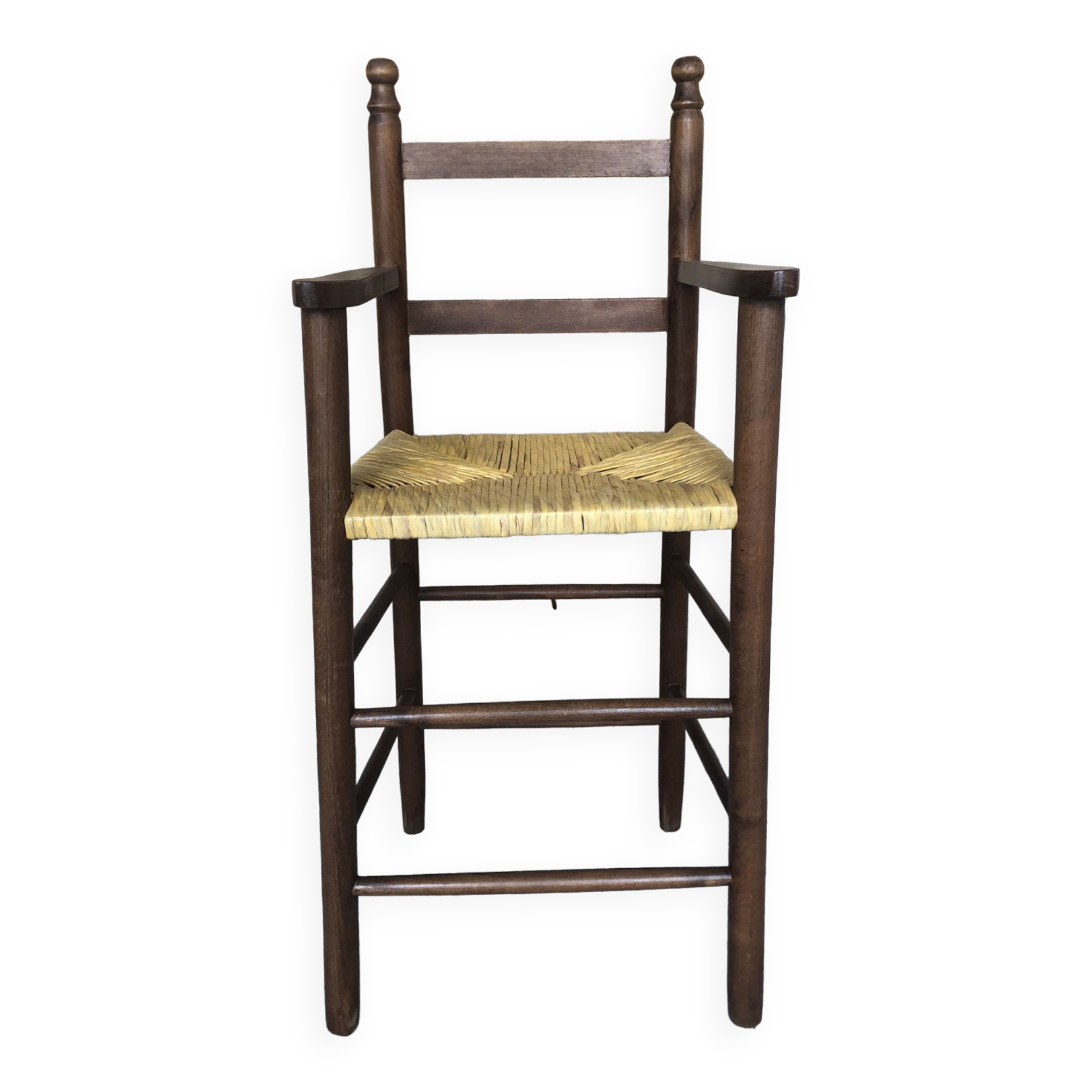 High chair baby wood & mulched seat