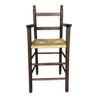 High chair baby wood & mulched seat