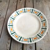 Badonviller ceramics round plate quiberon collection