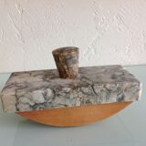 Blotter stamp in gray vintage marble 40s-50s