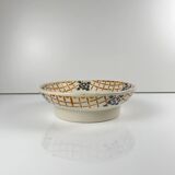 Plate on foot, ironstone, Badonviller "Roscoff", 1930