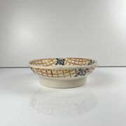 Plate on foot, ironstone, Badonviller "Roscoff", 1930