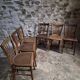 Set of 6 vintage French bistro chairs – Beech, 1950s