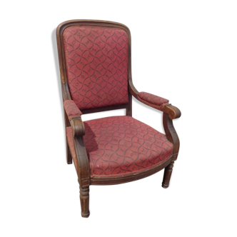 Fauteuil chêne/tissu