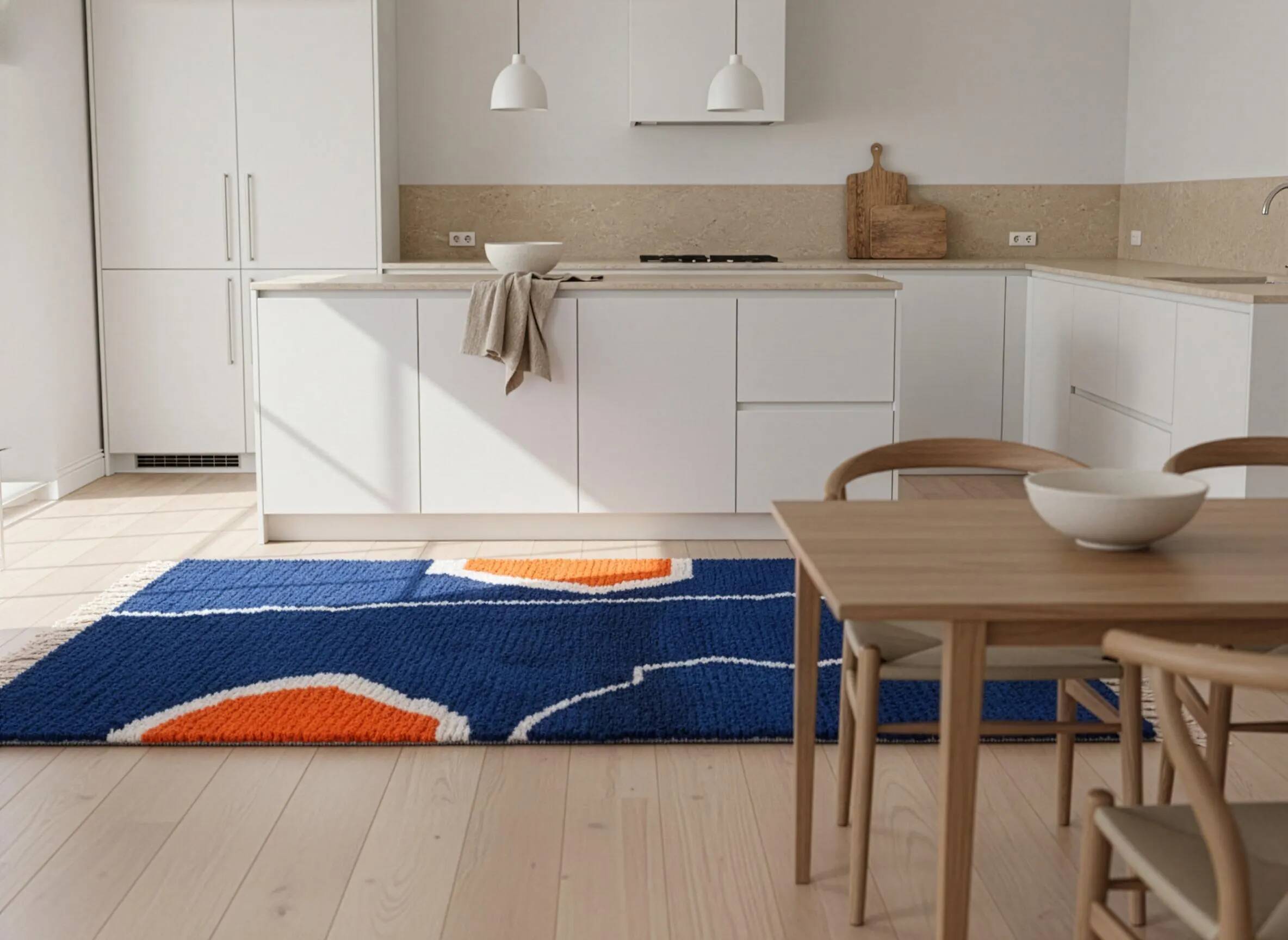 Handmade pure wool Moroccan rug 3x2 m
