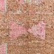 Light Pink & Brown Turkish Vintage Runner Rug, 94x328Cm