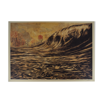 Shepard Fairey (Obey Giant) : Dark Wave - Lithographie signée
