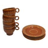 4 Pagnossin cups and 4 saucers