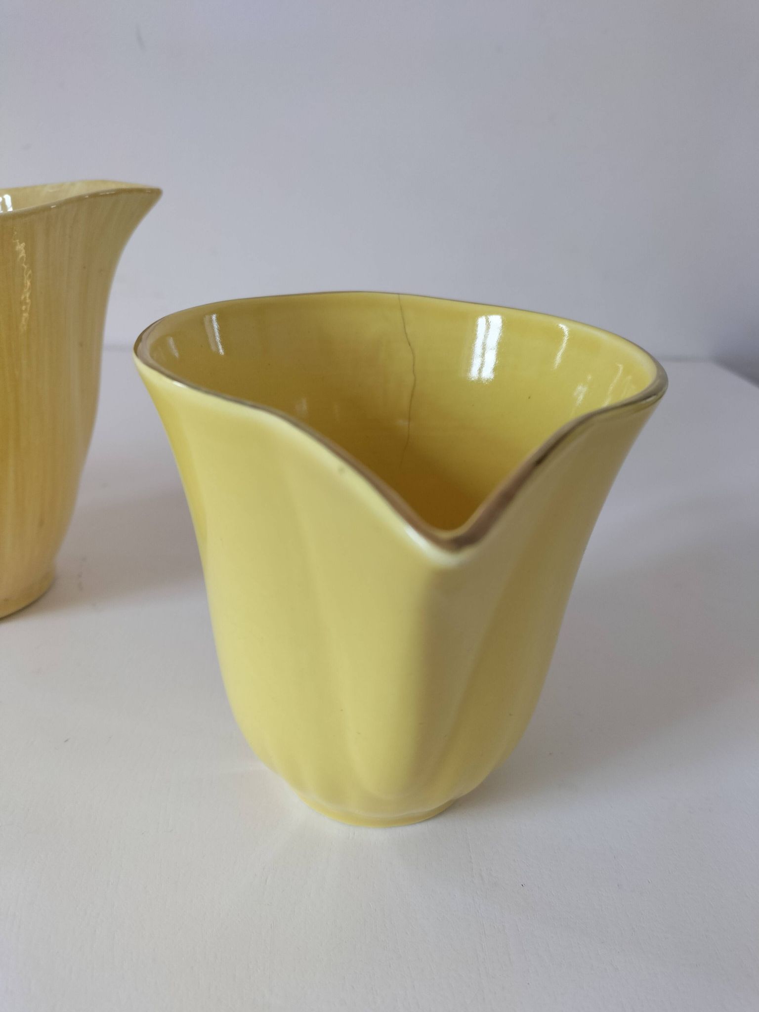 Set of three Salins Clair de Lune Panama vintage jugs.