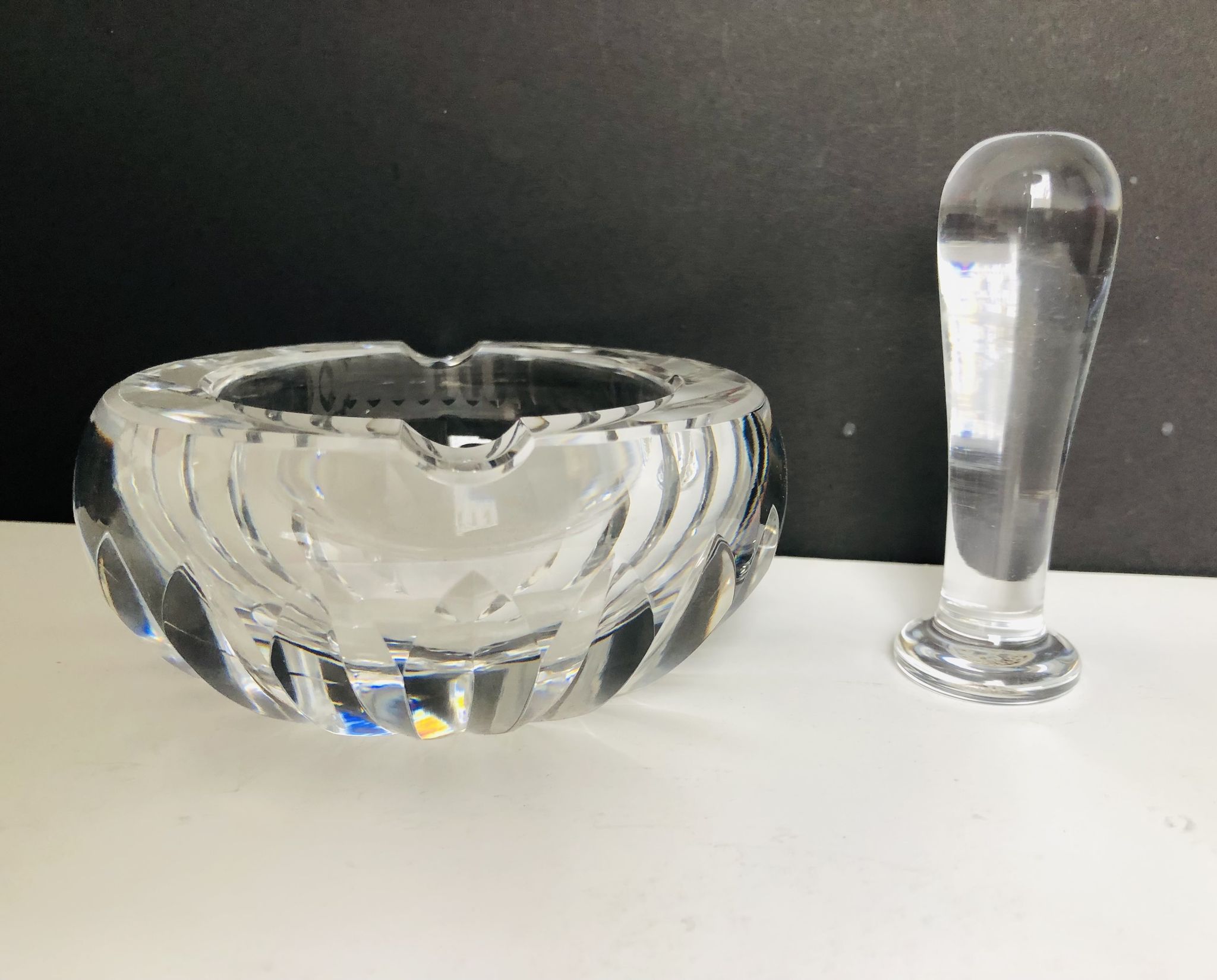 Baccarat crystal ashtray
