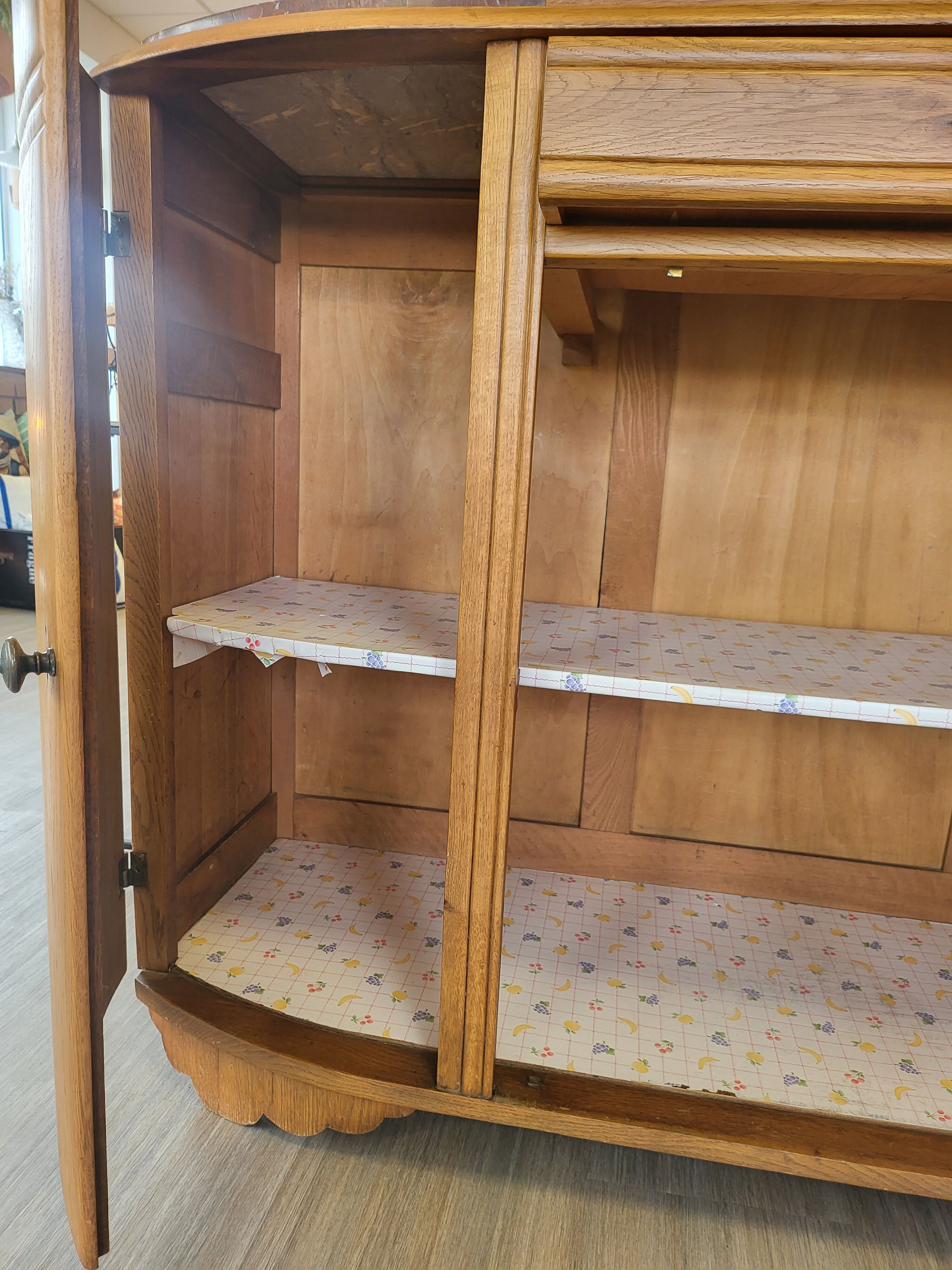 Solid wood and vintage marble