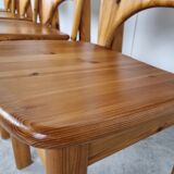 Rainer Daumiller pine wood dining chairs for Hirtshals Savvaerk  1980