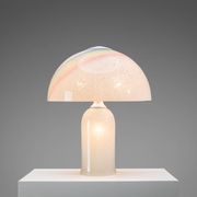 Doria table lamp in bubble glass with rainbow coloured details
