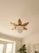 Ceiling light, pendant, chandelier, vintage golden sun lamp.