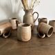 Vintage complete stoneware service – 6 mugs & jug Vallauris
