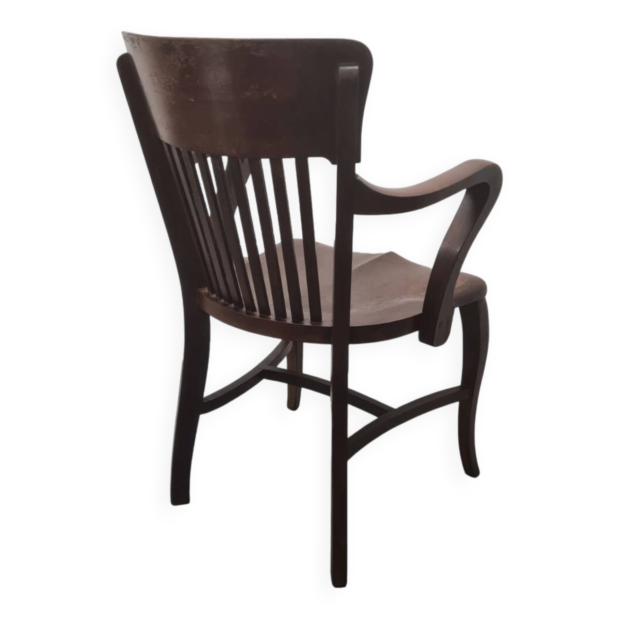 Antique English Mahogany Desk Chair, early 1900s