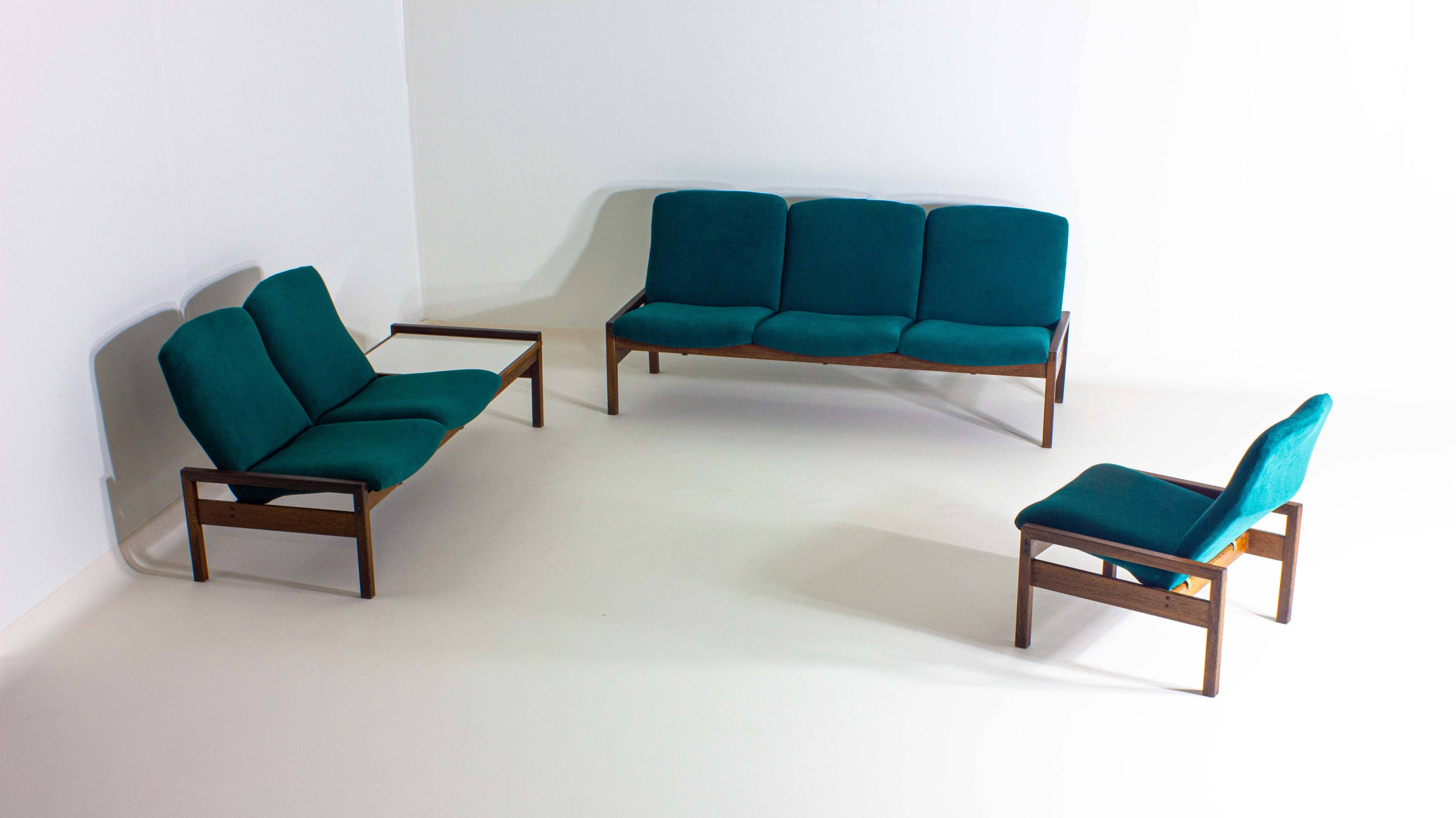 Rare mid-century sitting corner by Georges van Rijck, 1960s Belgium