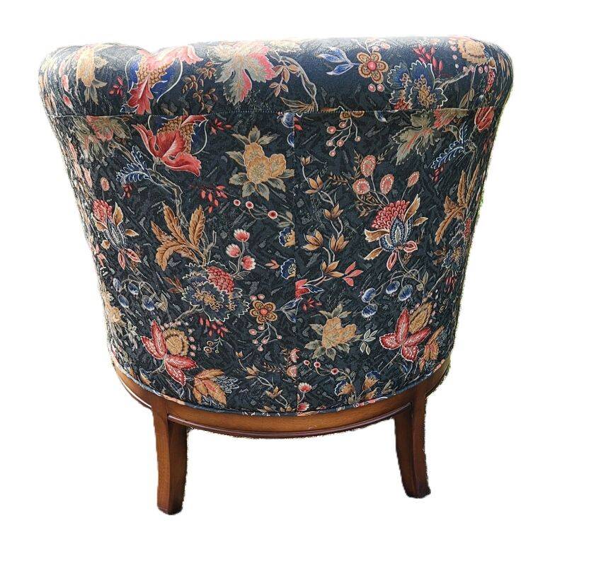 Satin Fabric Basket Chair