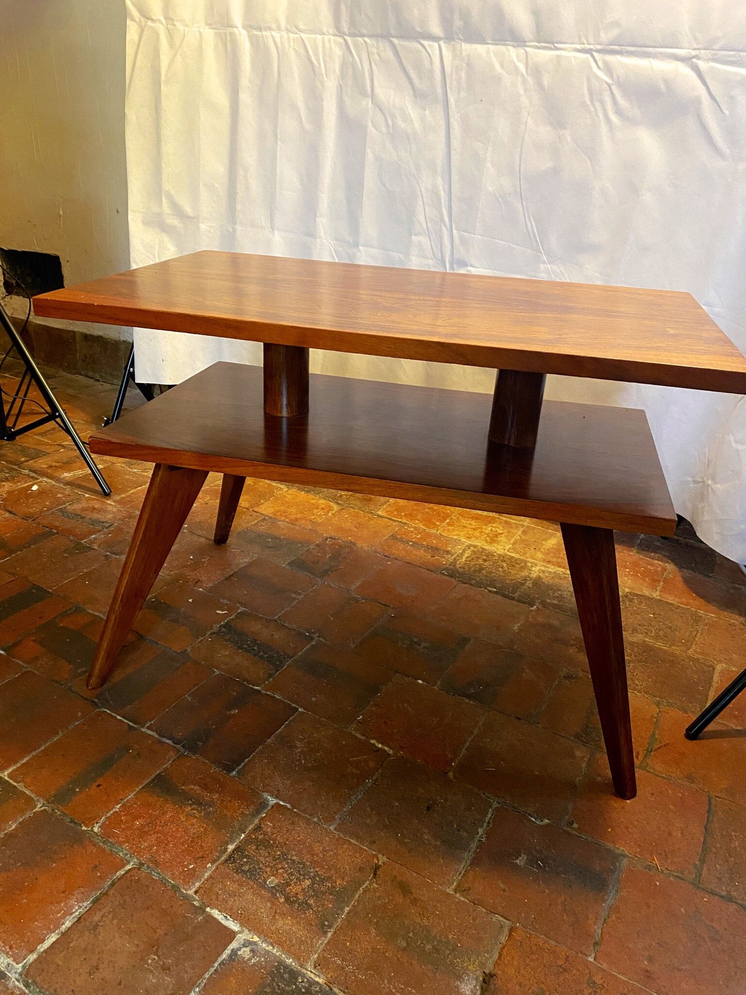 Vintage double-top table