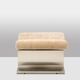 Paul Geoffroy for Uginox. Pair of brushed steel stools. Circa 1970.