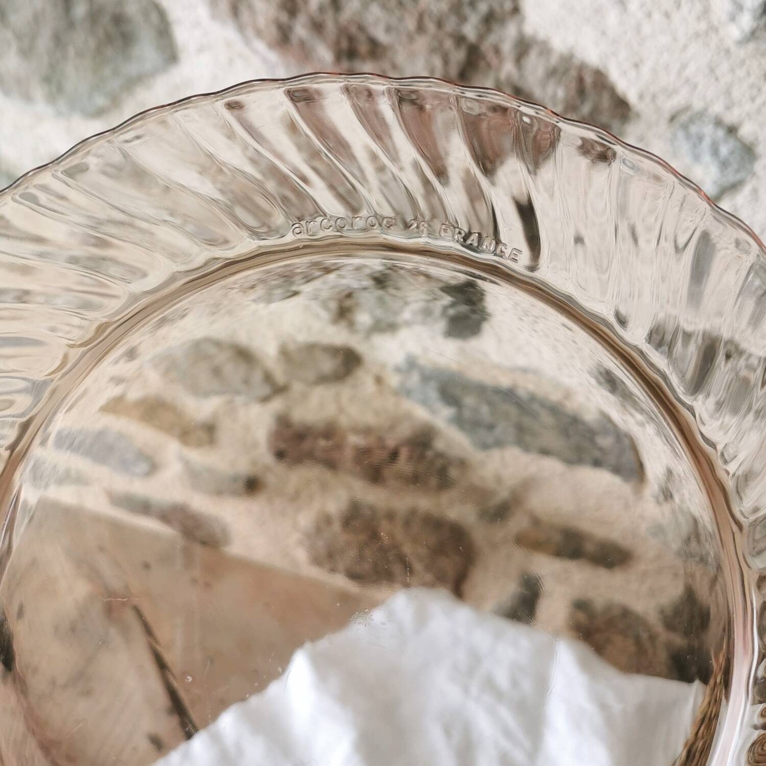 6 Rosaline Arcoroc Vintage Dessert Plates