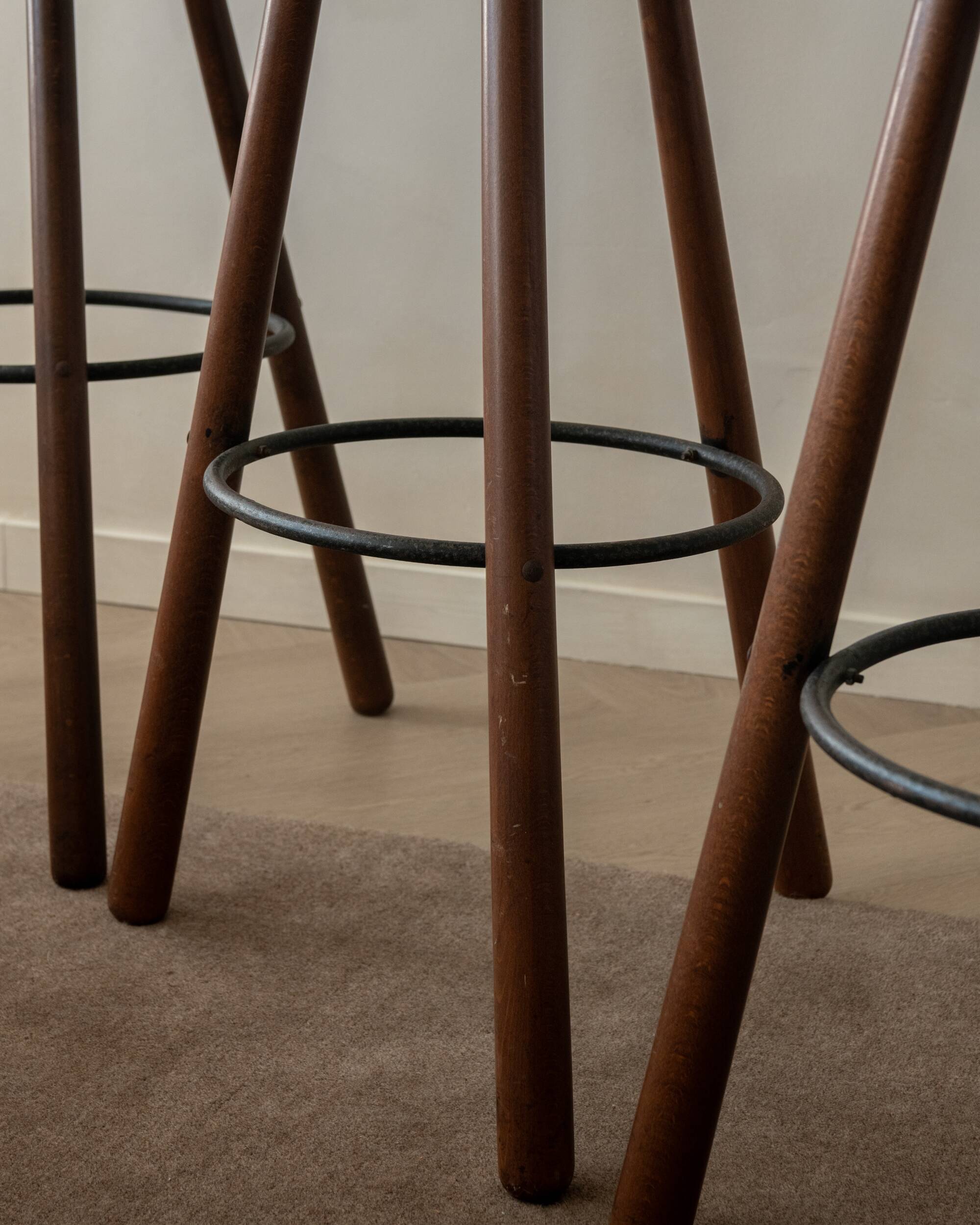 Vintage Spanish Brutalist Marbella Bar Stools by Confonorm, 1970s, Set of 3