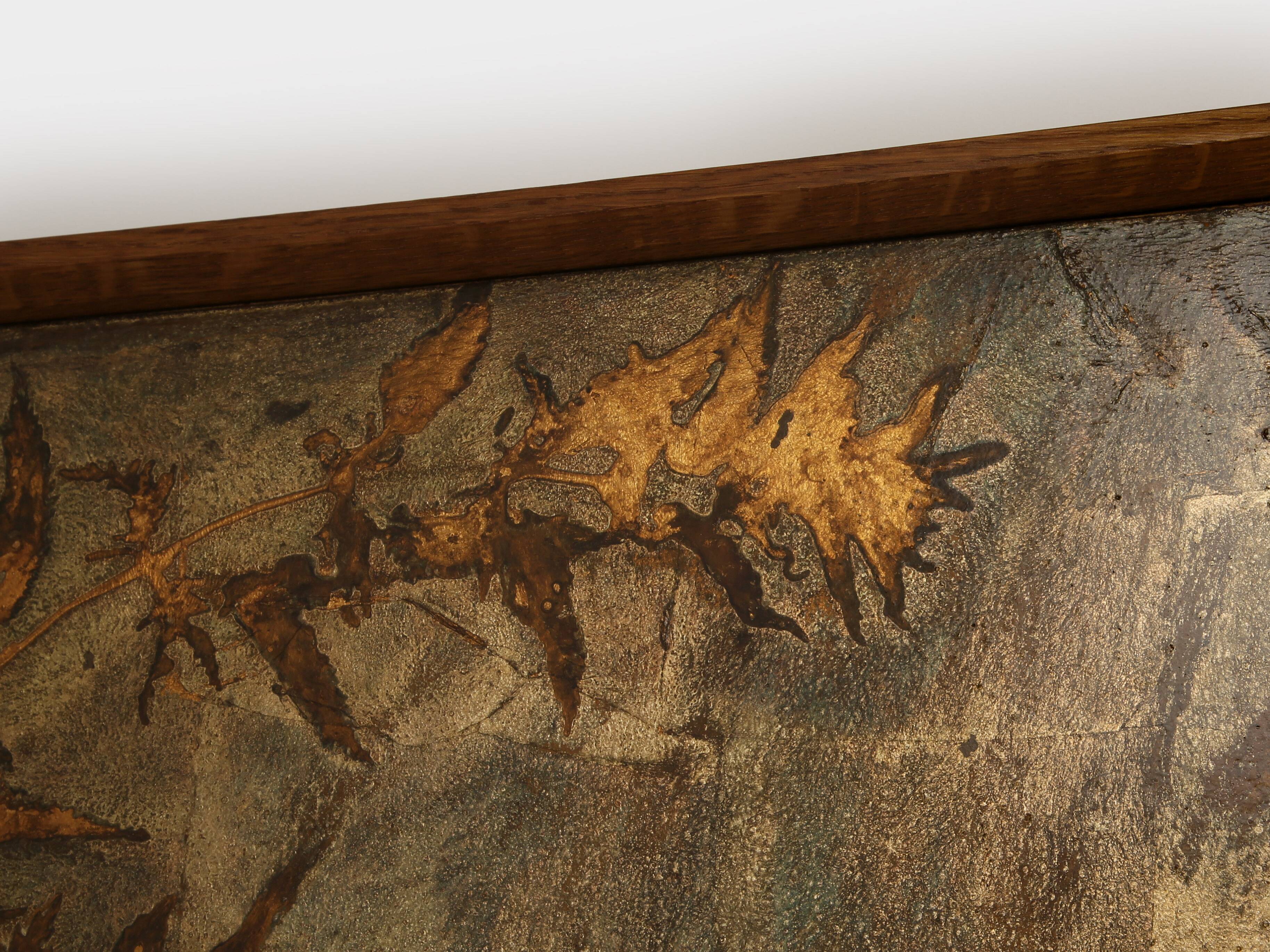 Nicolas Seailles large lacquered panels framed 1978