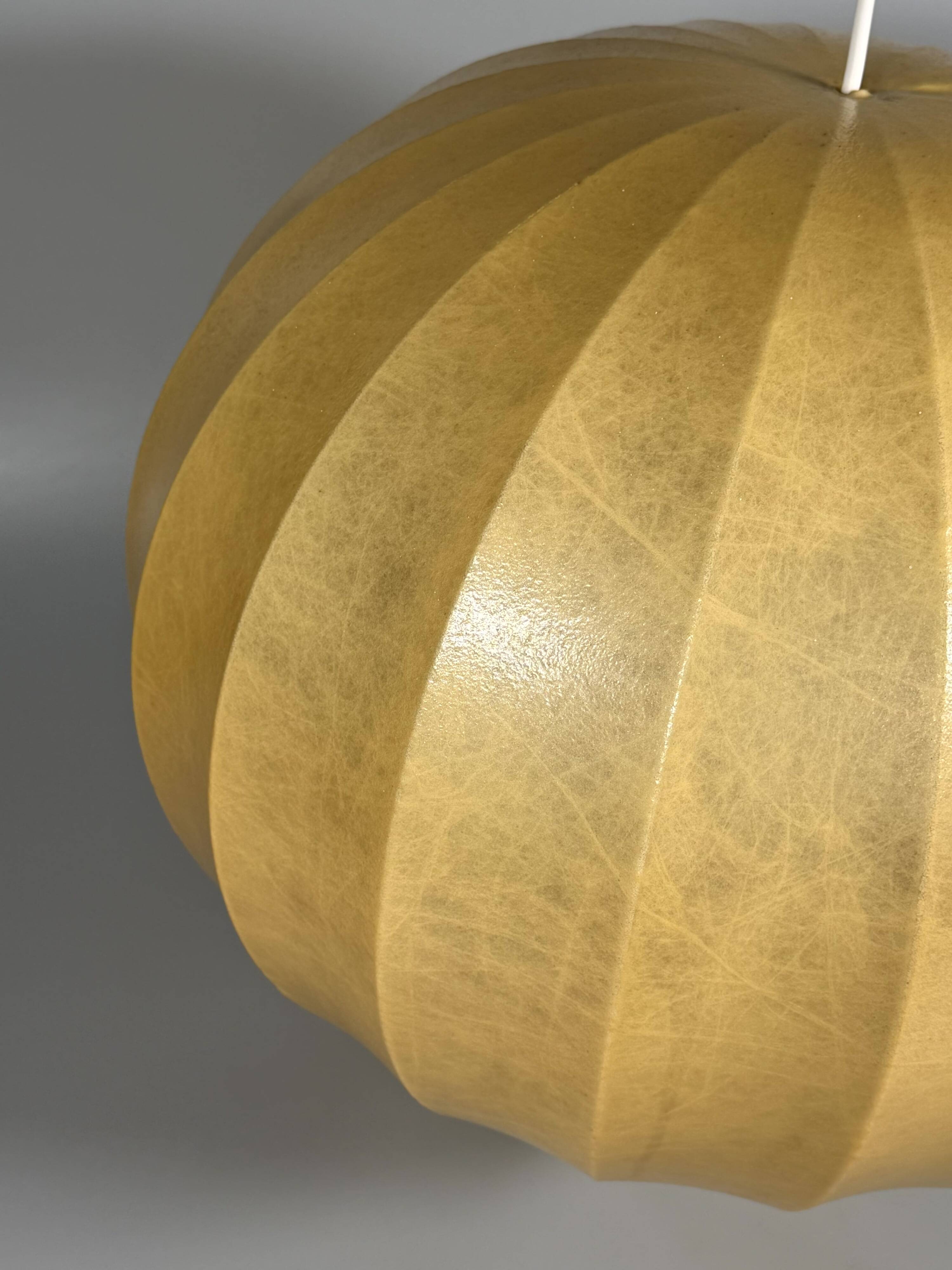 1960s 1970s Cocoon Ceiling Lamp Globe Lamp "Moon" by Goldkant Leuchten