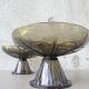 Pair of tazza glass compote cups, circa 1950 - 1970