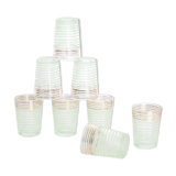 Liquor glasses, 8 glasses, art deco