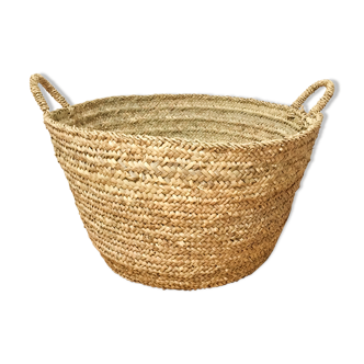 Large basket woven storage